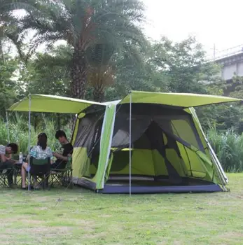 

Landwolf Huge 2 Bedroom 1 Living Room 5-8 Person Family Party Travel Team Car Tent Beach Relief Rain Proof Outdoor Camping Tent