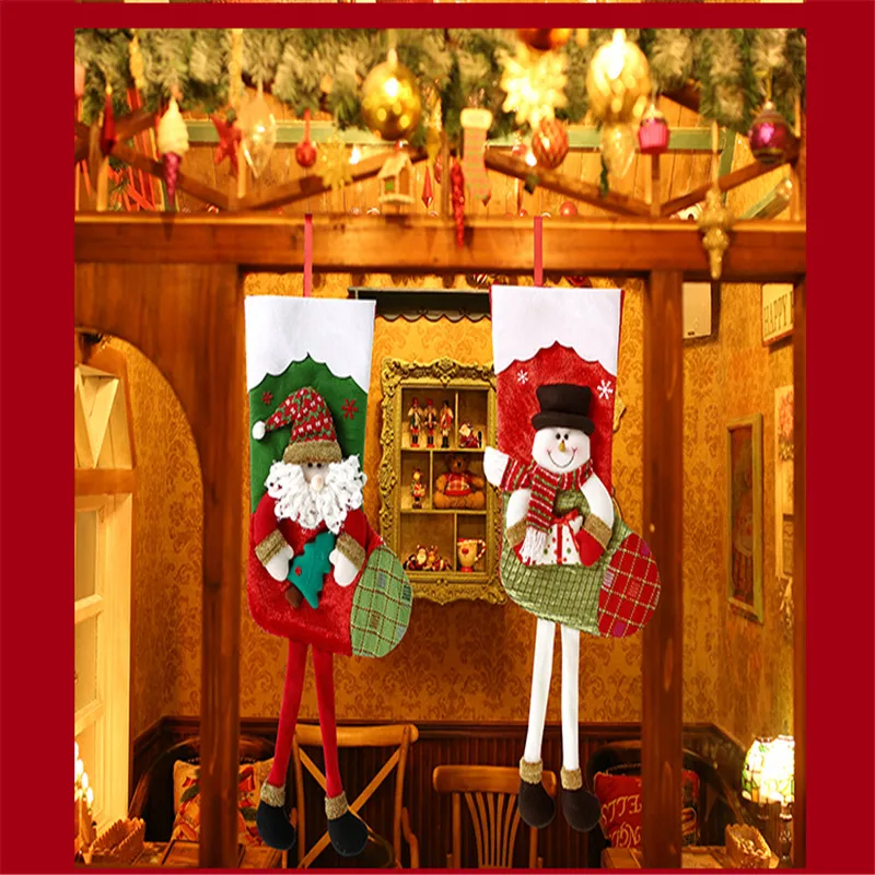 Christmas Xmas Bag Santa Claus Snowman Elk Decoration for Home New Year Products (16)