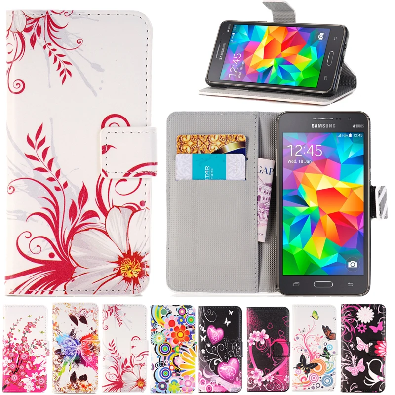 Чехол книжка из искусственной кожи для Samsung Galaxy Grand Prime G530 Core Plus G350 G360 G355 ace 4 G357 G313
