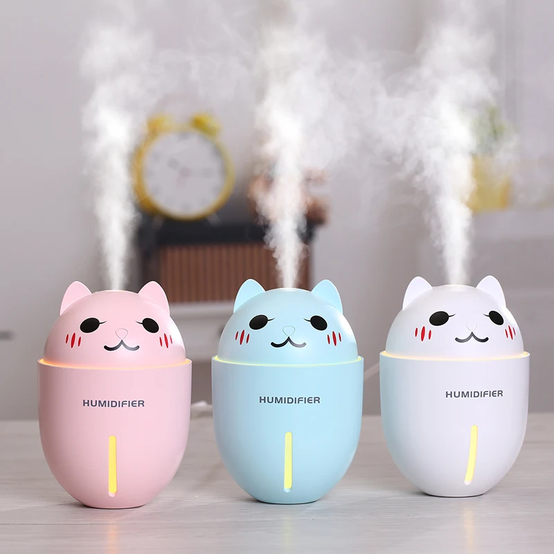 Mini Air Humidifier USB Humidifiers Aroma Essential Oil Diffuser With Mini Fan cooler Night Light Aromatherapy Diffusers USB