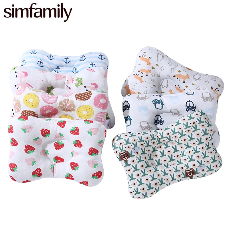 [Simfamily] постельные принадлежности поддержка шеи Подушка для младенца голова младенца формирующая детская подушка хлопок детская подушка