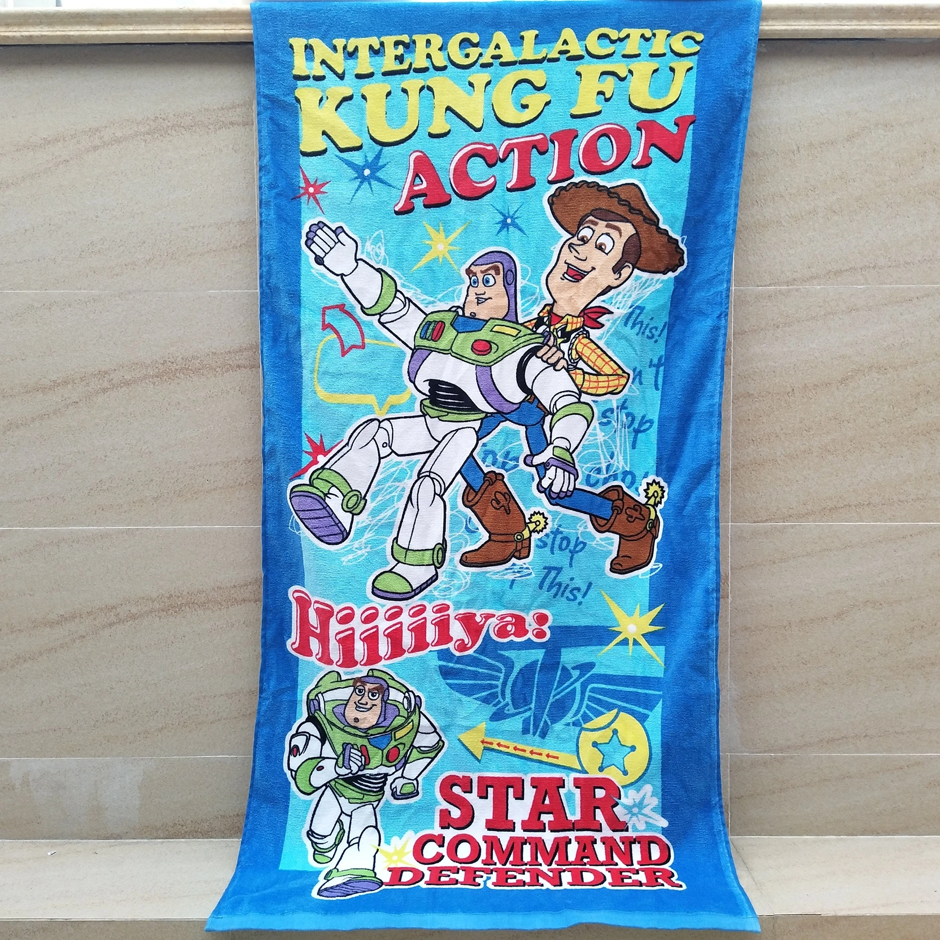 

IVYYE 120x62CM Toy Story Style Fashion Anime Bath Towels Cotton Handkerchief Soft Beach Towel Cartoon Washcloth Unisex NEW