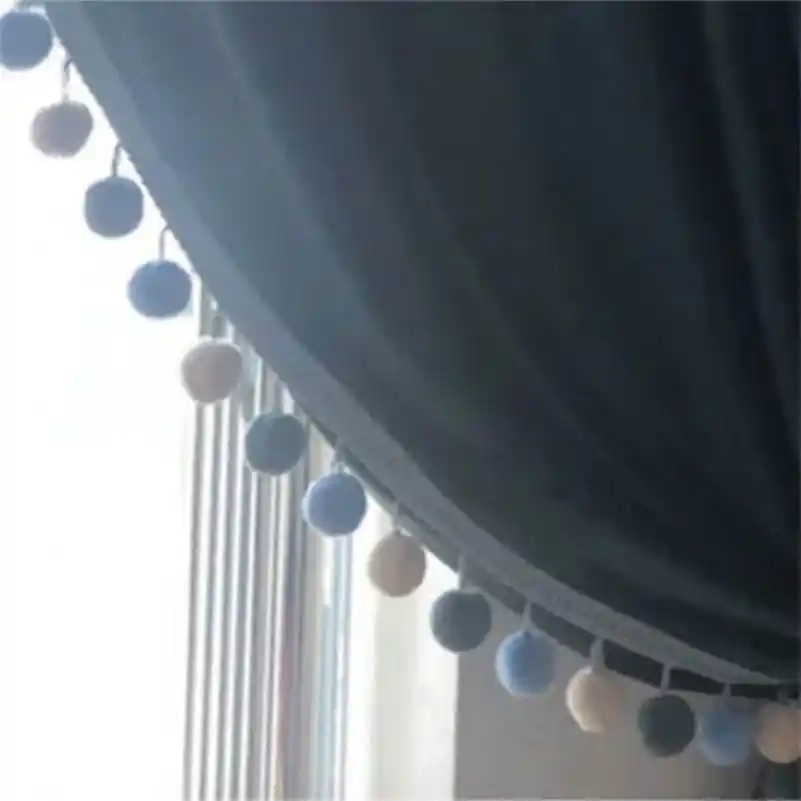 1m Large Pom Pom Bobble Trim Fringe Curtain Sewing Tassel Trimming