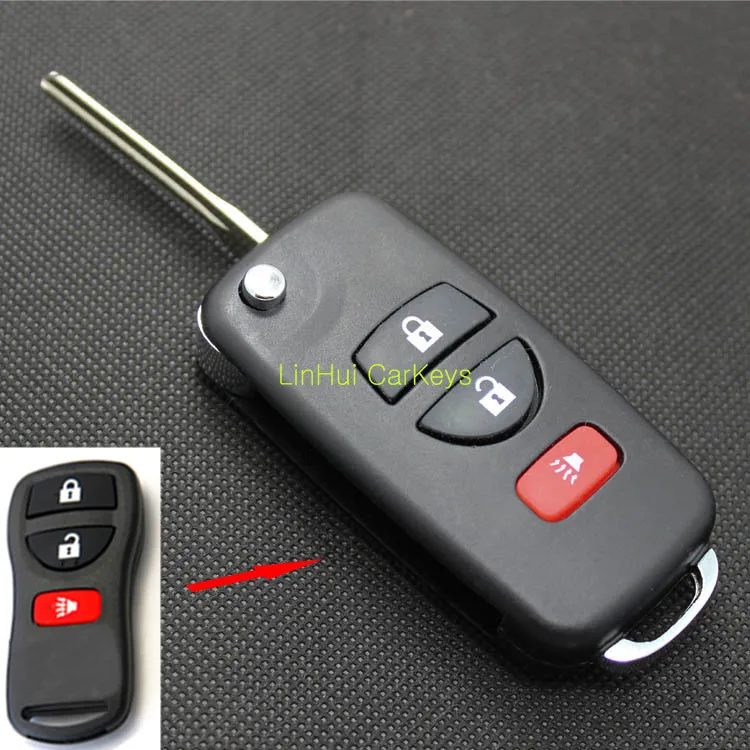 

PINECONE for NISSAN Livina X-Trail Gennis Tiida Sylphy 3 Buttons Uncut Brass Blade Modified Remote Blank Type 2 Key 1 PC