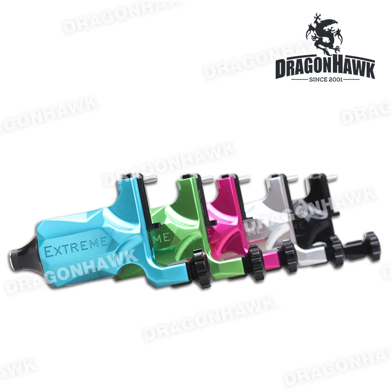Colorful Rotary Tattoo Machine Dragonhawk Gun Strong Quiet Motor Supply Liner Shader RCA Clip Cord | Игрушки и хобби