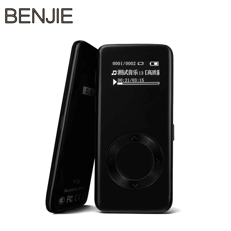 럭셔리 BENJIE K3 8G MP3 음악 플레이어 무손실 MP3 플레이어 미니 휴대용 오디오 플레이어 합금 MP3 FM 라디오 전자 책 음성 레코더