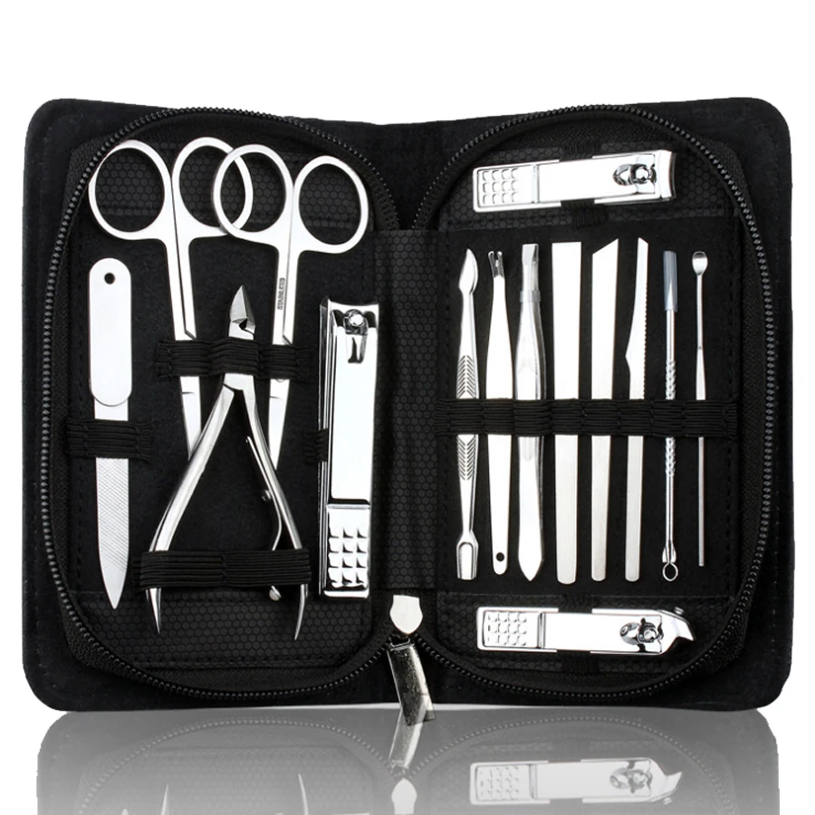  New 15pcs/set Manicure Set Professional Nail Clipper Kit Pedicure Finger Plier Nails Art Beauty Too