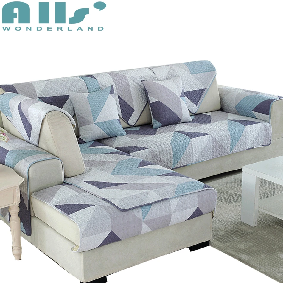 Sectional Sofa Cover 1pc Furniture Covers With Geometric Pattern