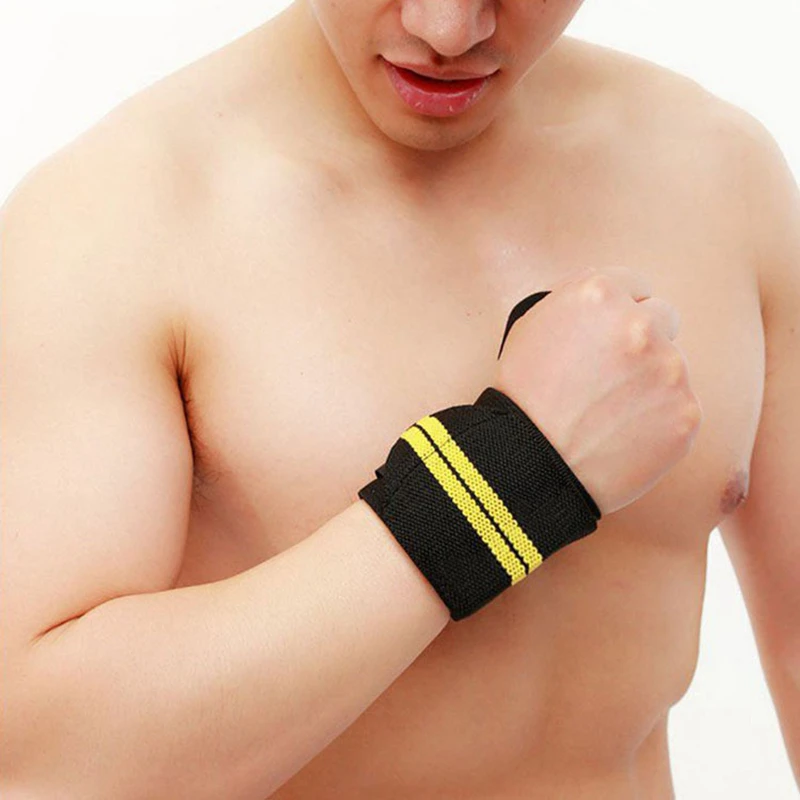 2 pieces Adjustable Wristband Elastic Wrist Wraps Bandages for Weightlifting Powerlifting Breathable Wrist Support 3colors (10)