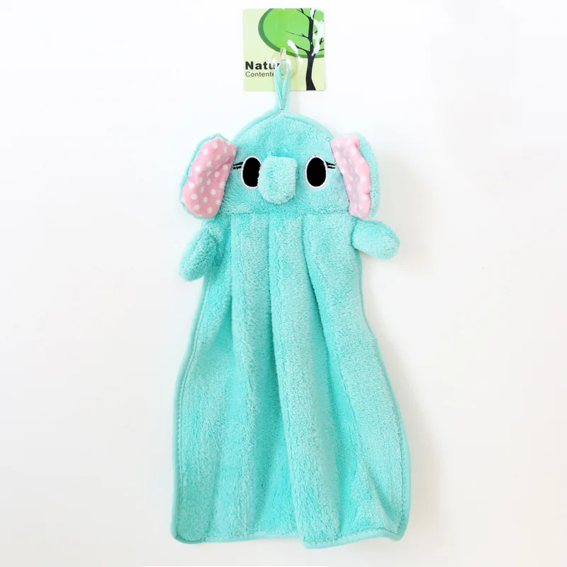 Newborn Babies Cartoon Towel Kids Soft Plush Nursery Hand Towel Animal Embroidery Toddlers Bath Towels Children Bathroom Towels