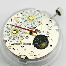 День дата год Чайка ST 1655 автоматическое механическое движение Луна фазы часы часть