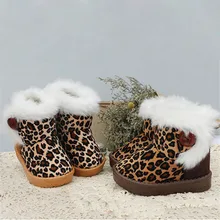Сезон Распродажа! Мода Дети Shoes Зимние Теплые Ботинки Снега для мальчиков и девочек случайные shoes baby Leopard дети boot shoes