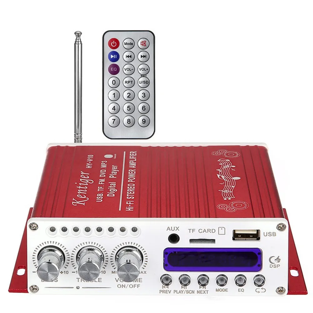 V10 Bluetooth автомобильный усилитель V4.0 Hi-Fi стерео супер бас аудио мощности USB с Romote