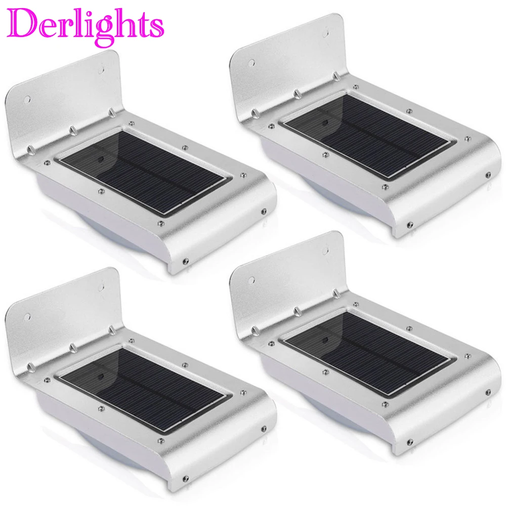 

4pcs 16LED Solar Power Light PIR Infrared Motion Sensor Garden Security Lamp Outdoor Wall Light for Garden Decor