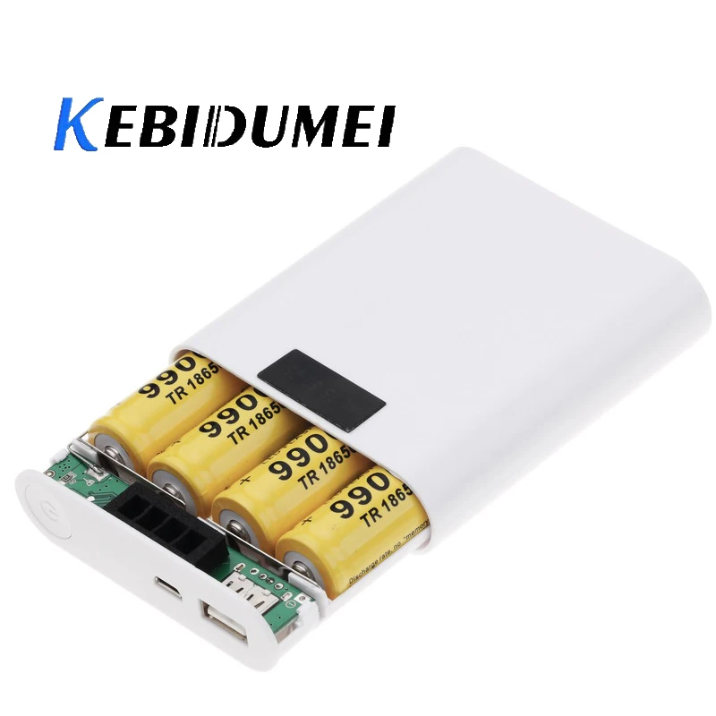 Новый набор аккумуляторов Kebidumei 4X 18650 DIY Box 5 В 1 А зарядное устройство корпус с