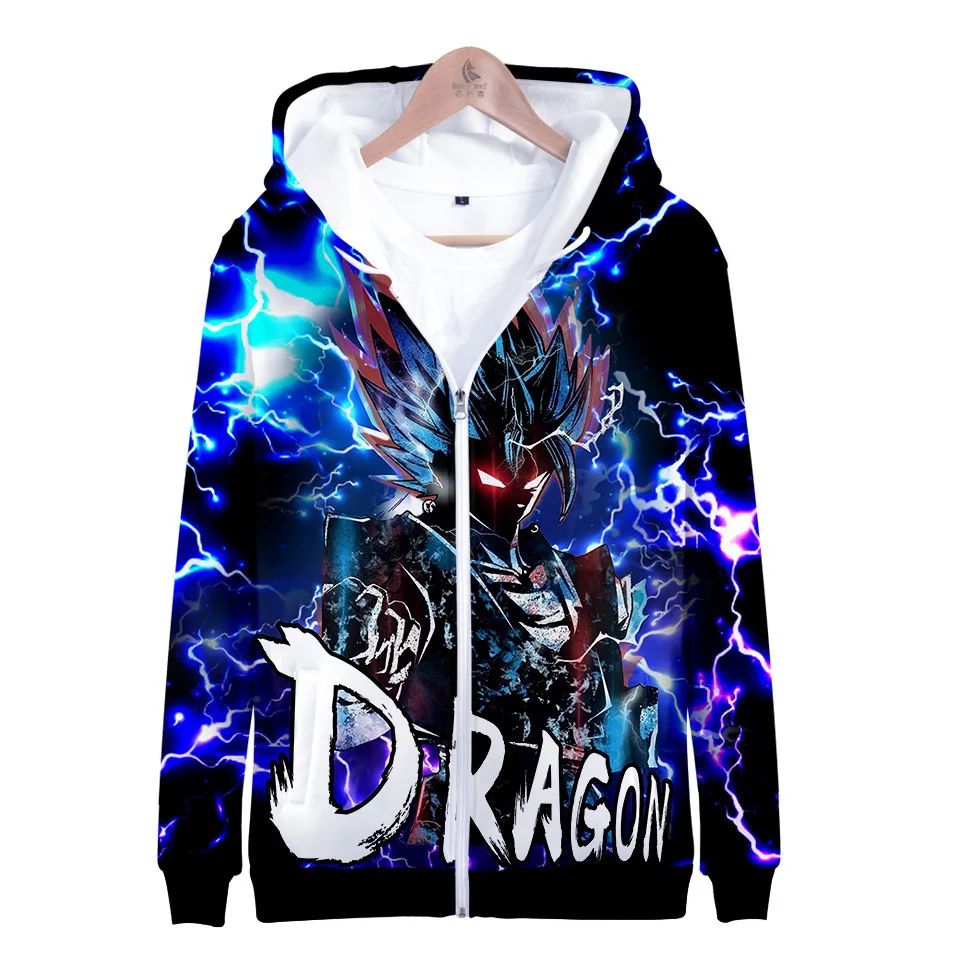 

Dragon Ball Men Hoodies Jacket Japan Anime Dragon Ball Z DBZ Goku Zip Hooded Sweatshirt Tops Male Long Sleeve Pocket Pullover