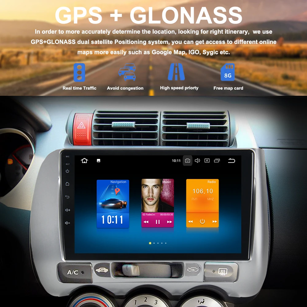 Discount 1 Din Car Radio Tape for Honda Jazz Fit Multimedia 2002 2003 2004 2005 2006 2007 2008 Android 9.0 9" IPS Screen Bluetooth RDS 1 Discount 1 Din Car Radio Tape for Honda Jazz Fit Multimedia 2002 2003 2004 2005 2006 2007 2008 Android 9.0 9" IPS Screen Bluetooth RDS 1