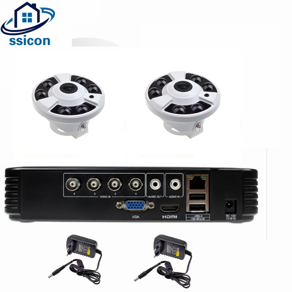Камера видеонаблюдения SSICON 4 канала AHD 1080P DVR 2 шт.|Система наблюдения| |