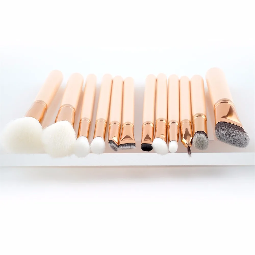 Newest 12pcs Cosmetic Makeup Brushes Set Powder Blush Lip Brow Eyeshadow Soft Hair Beauty Brush Make Up Tools (6)