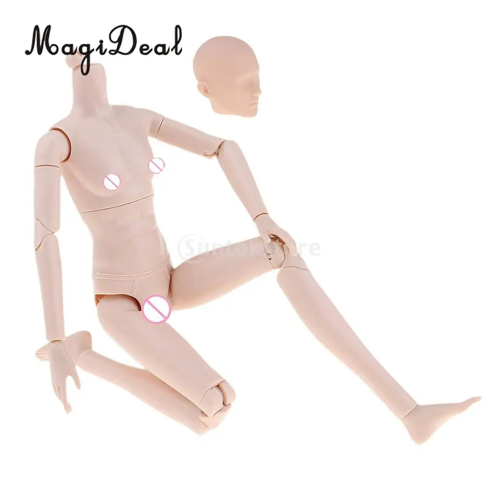 20 Joints 1/6 Male Doll Body Parts with No Make Up Head DIY Accessories 28cm