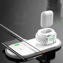 2 в 1/3 в 1 Pad Qi Беспроводное зарядное устройство для iPhone 8 XS X Max XR для Apple 4 3 2 1 для AirPods док Беспроводное зарядное устройство Новое
