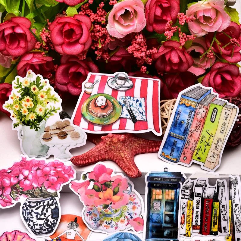 

20pcs Cute kawaii Self-made flower Stickers /Daily life Scrapbooking Sticker Decorative Sticker /DIY Craft Albums/Waterproof