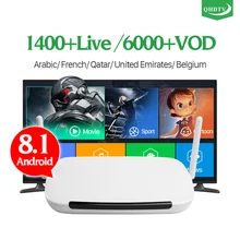 IPTV Subscription Arabic French QHDTV Account Android 8.1 Smart TV Box IPTV Europe Belgium Dutch Arabic French IPTV Set Top Box 