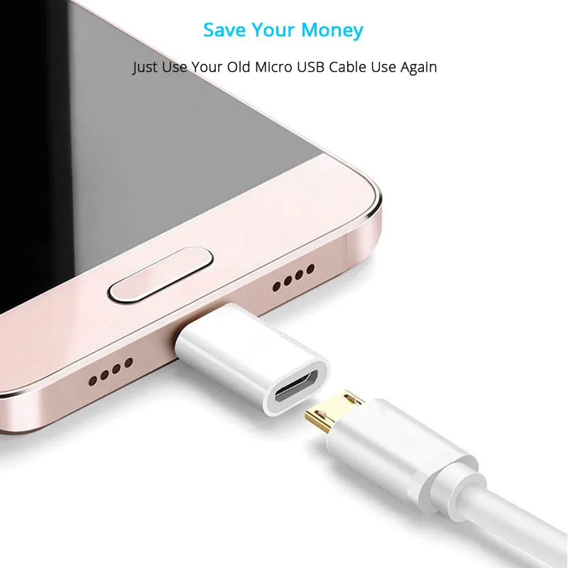 Переходник с Micro USB Мама на Type C папа кабель OTG 3 0 преобразователь данных для