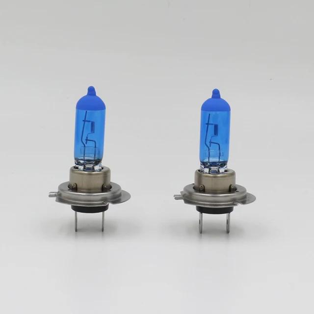 2PCS H7 55W Headlight Bulb Halogen Light 4300K Korean Blue Top Painting