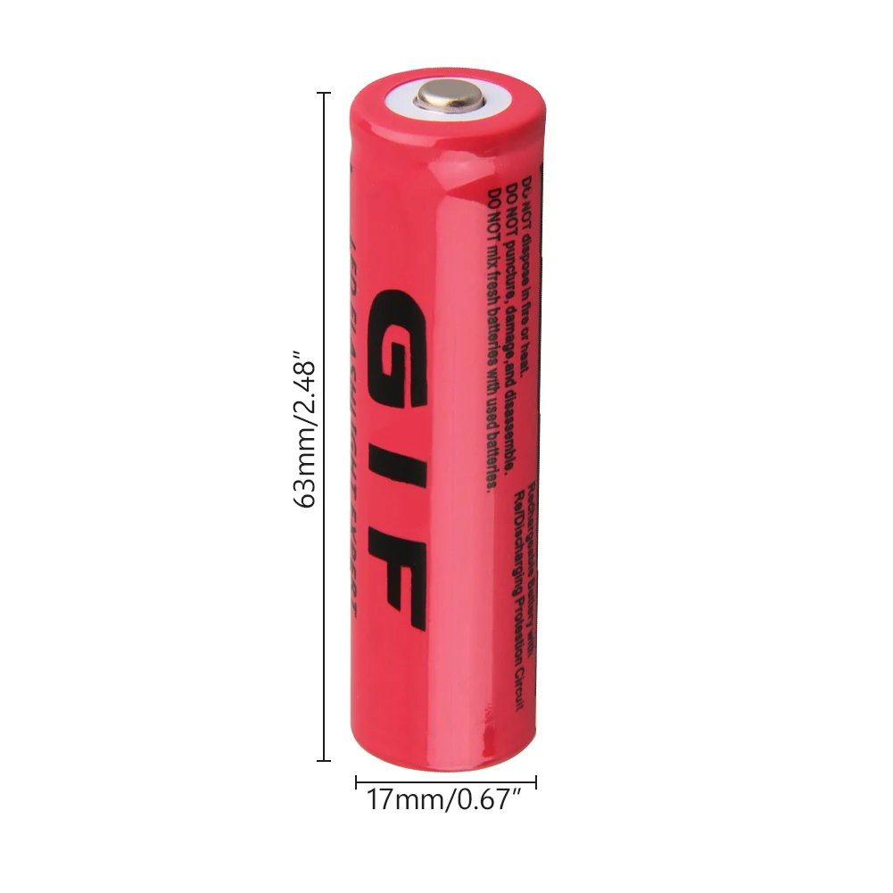 4 шт заостренный Топ GIF 18650 перезаряжаемые батареи 3,7 V 9800mAh литиевая батарея для зарядки литий-ионный Сотовый Фонарь