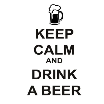 

Kitchen Character Wall Sticker Keep Calm And Drink A Beer Wall Decals Vinyl Removable Living Room Wall Decor Stickers