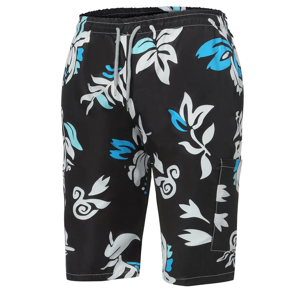 SAGACE Beach Shorts Men Quick Dry Men's Printed Beach Shorts Men Fashion Splice Printed Casual Men Trouser Shorts Beach Trunks