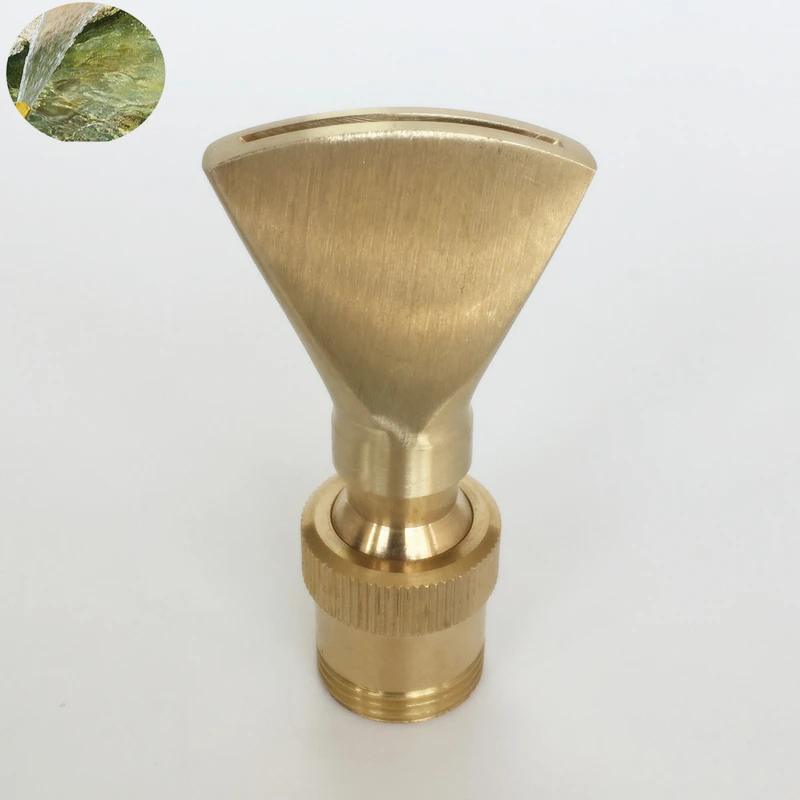 

1/2" DN15 3/4" DN20 Brass Duck Tail Jet Fountain Nozzles Narrow Fan Shaped Fountain Head