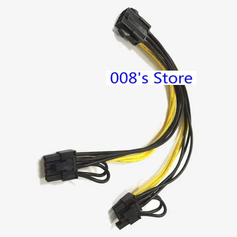 Новый кабель питания для ПК 20 см ЦП Molex 6 Pin to 2 PCI-e 8 (6 + 2) 18AWG разъемы графической