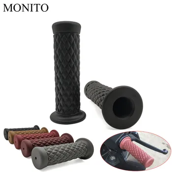 

Universal 7/8" 22MM Vintage rubber Motorcycle handle grips handlebar For KAWASAKI NINJA 650R ER6F ER6N ZZR1200 ER5 GPZ500 EX500