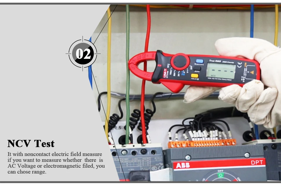 UT210E токовые клещи True RMS Авто Диапазон AC/DC напряжение тока VFC емкость Бесконтактный цифровой мультиметр диод