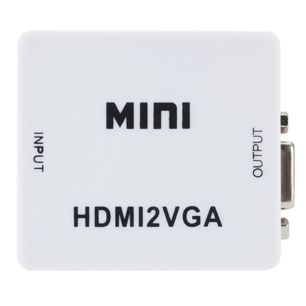 HD 1080 P Mini HDMI к VGA конвертер адаптер 3,5 мм Джек аудио Выход HDMI2VGA В комплект поставки входит адаптер для ноутбука к HDTV проектору
