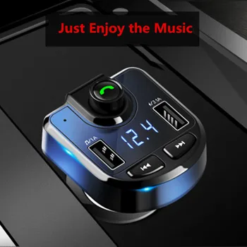 BT74 bluetoothカーキットfmトランスミッターMP3プレーヤーデュアルusbポート充電器急速充電器電圧検出sdカードプレーヤー