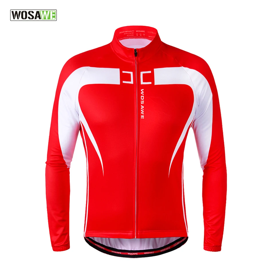 

WOSAWE Thermal Fleece Cycling Jersey Winter Warm Up Bicycle Clothing Windproof Mountain Soft shell Coat MTB Bike Jacket*