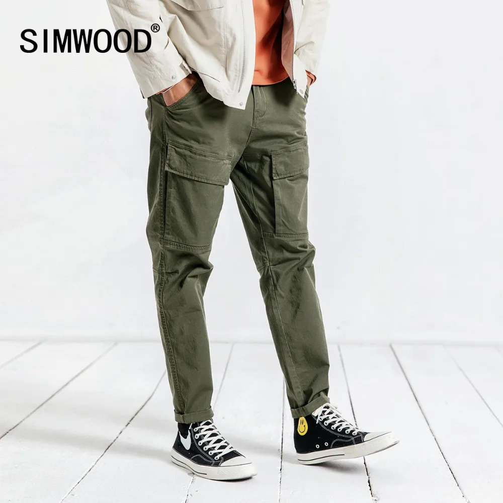 

SIMWOOD Brand Casual Pants Men 2019 Spring Hip Hop Plus Size Ankle-Length Pants For Men Trousers Men Free Shipping 190057