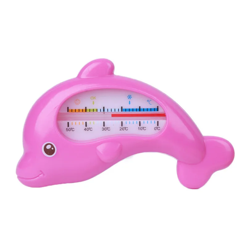 Прекрасный термометр для воды в форме дельфина, температура для купания младенцев, душ для малышей - Цвет: hot pink