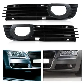 

CITALL 4E0807681AD01C 4E0807682AD01C Grille Front Insert Bumper Grille Protective Mesh Fog Light for Audi A8 S8 2006 2007 2008