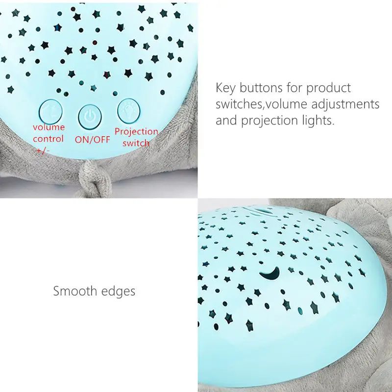 Brinquedos do Bebê para Crianças Dormir com Luz Winco Design Bonito Night Light Estrelas Projetor Colorida Luminosa Música Animais Lâmpada Led 9 High Quality Brinquedos e hobbies