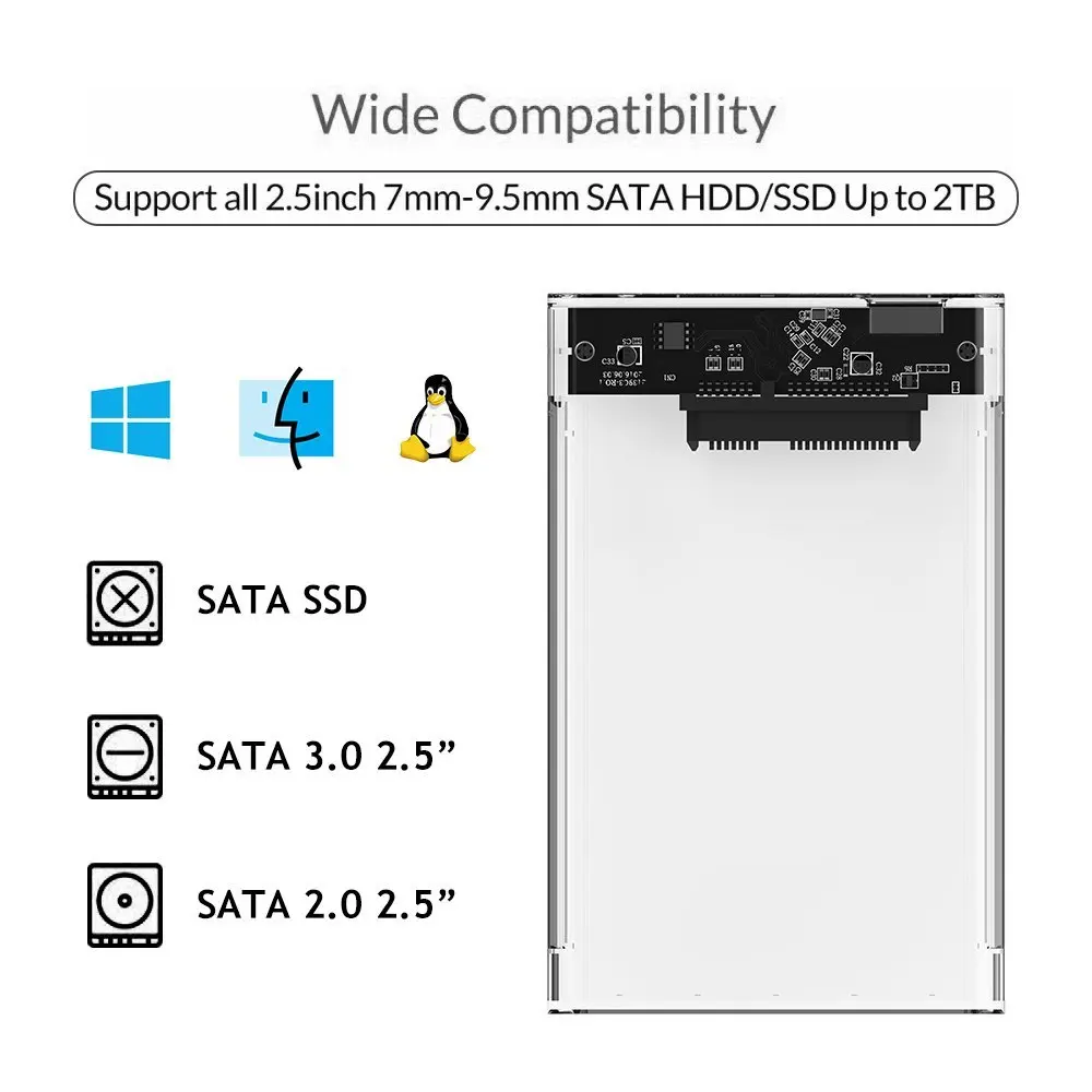 USB3.0 для SATA3.0 внешних Винчестеров HDD корпус с кабелем 2 5 дюймов и SSD SATA Интерфейс Gard