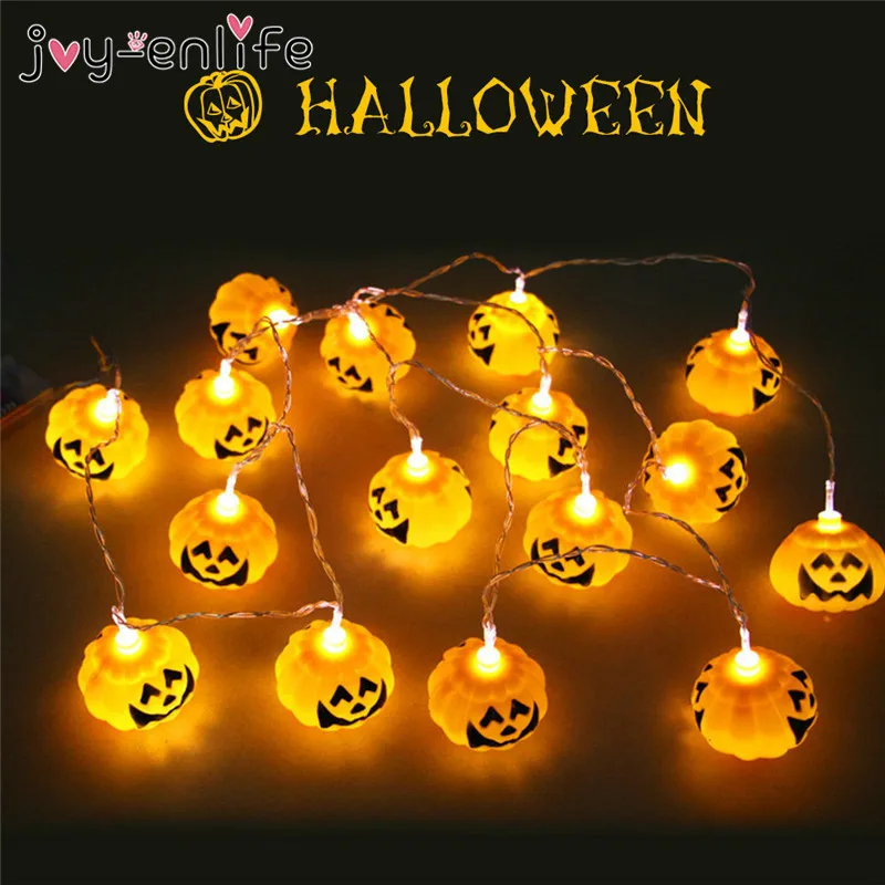 joy enlife 16pcsset halloween pumpkin skull led string light halloween indoor outdoor lights