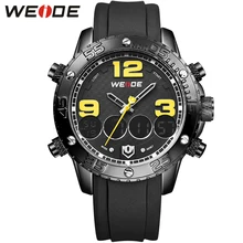 Последним WEIDE свободного покроя дизайн роскошные наручные часы авто дата сигнализации ретранслятор водонепроницаемый Relogio Masculino 2015 горячая распродажа мужчины часы