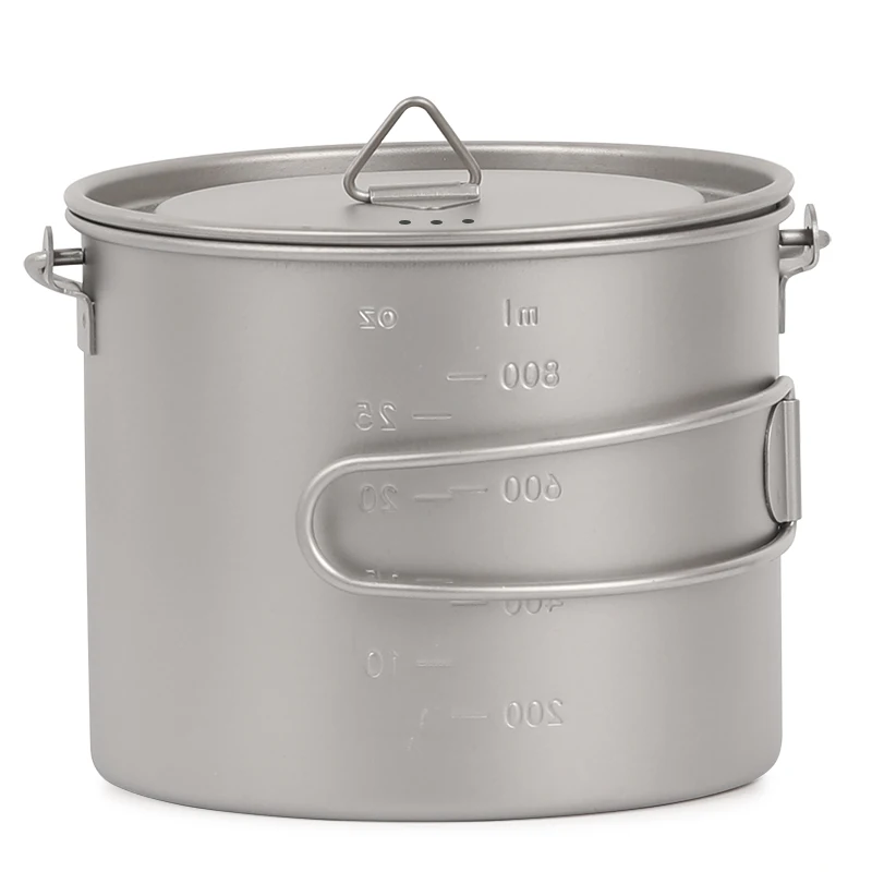 Rover camello 1.1L de titanio olla ultraligero al aire libre utensilios Camping Picnic olla 1100 ml con handel