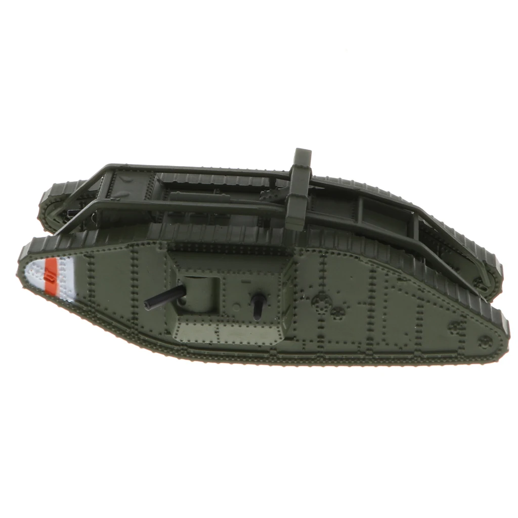 1:100th Britain MK. IV Male & Female Tank Model - WWI UK Army Armored Vehicle Model Home Collectibles Playset Decor