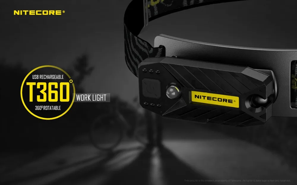 Topsale NITECORE T360 светодиодный налобный фонарь с подзарядкой, высокая производительность, 360 градусов, водонепроницаемый фонарь, фонарь для кемпинга, рыбалки