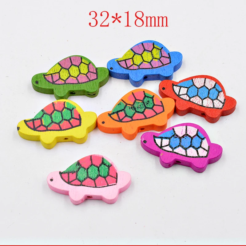 

FLTMRH Tortoise spots Wooden Beads Heart Shape Wood Beads for jewelry Making DIY Baby Rattle Pacifier clip